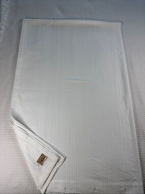 Ugg white cotton pleated shower curtain